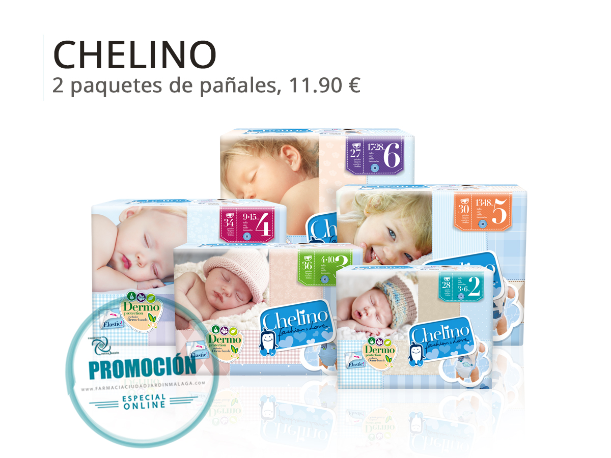 Promoción pañales Chelino - Farmacia Ciudad Jardín Málaga